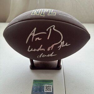 AARON RODGERS SIGNED GREEN BAY PACKERS QB AUTOGRAPHED WILSON FOOTBALL w/COA 725